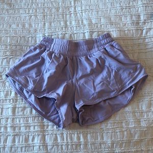 LuluLemon Light Purple Hotty Hot Shorts